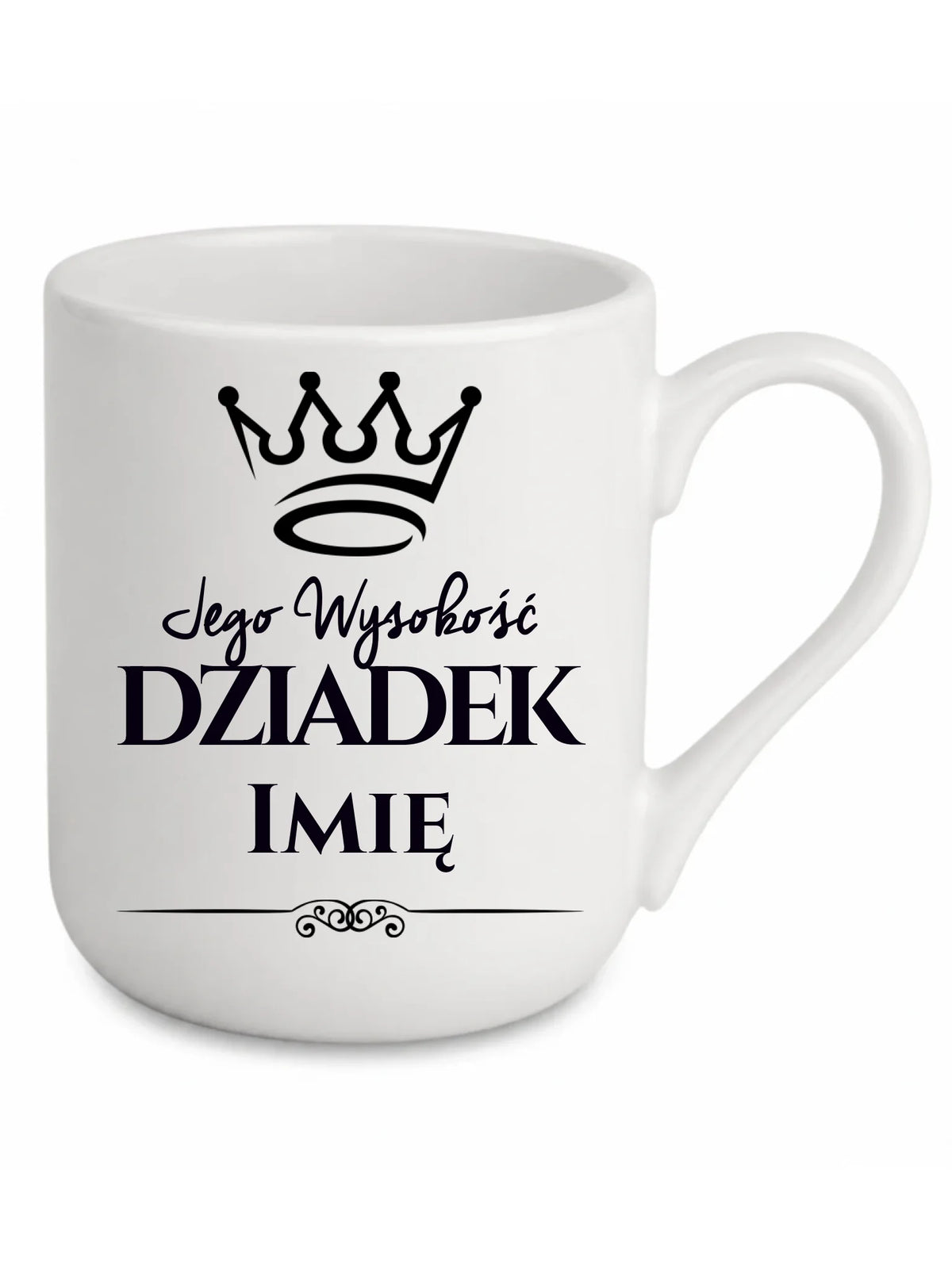 Kubek elegant dla dziadka - Jego Wysokość dziadek - personalizowany D11