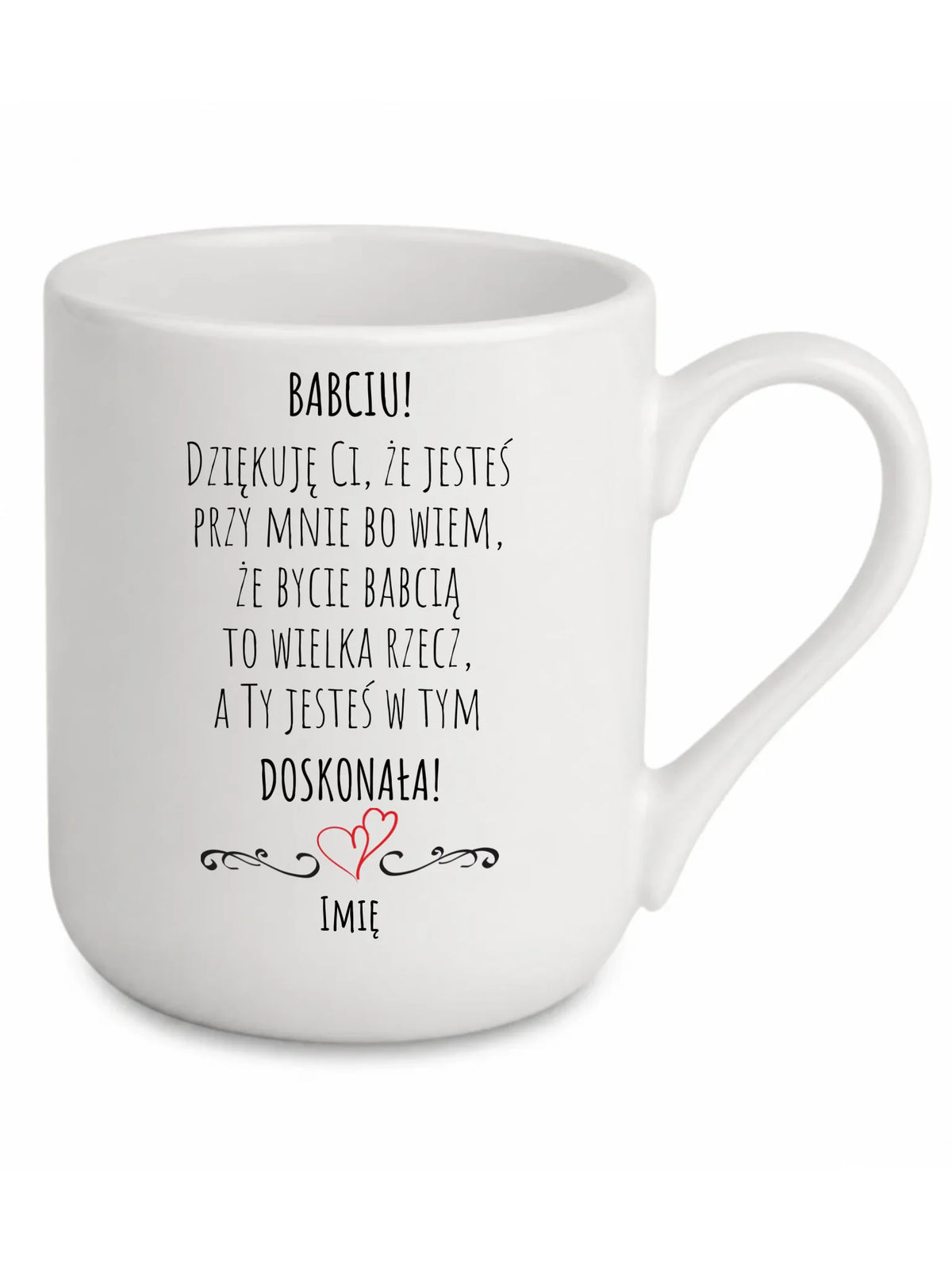 Kubek elegant dla babci - Babciu jesteś doskonała dedykacja - personalizowany B22