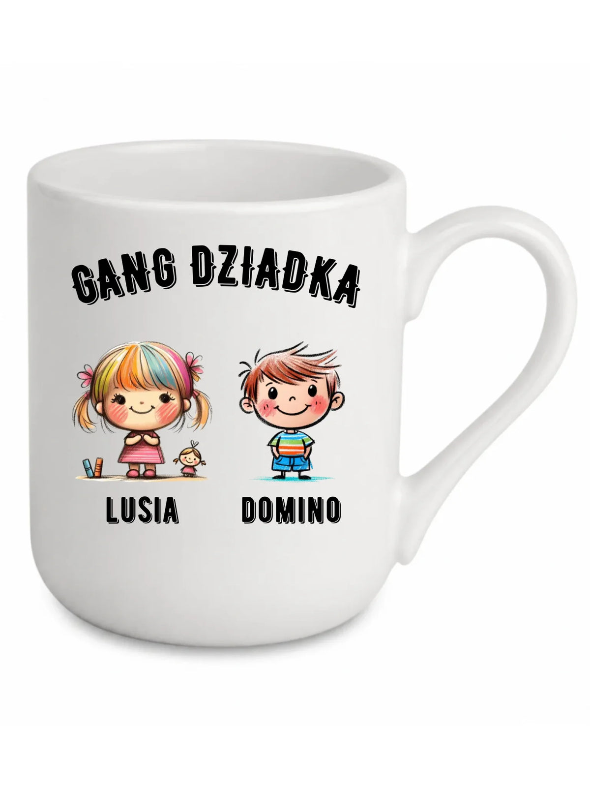 Kubek elegant dla dziadka - Gang Dziadka imiona wnuków 2-6 - personalizowany D18