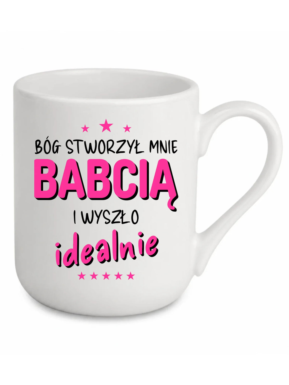 Kubek elegant dla babci - Bóg stworzył mnie babcią i wyszło idealnie B08