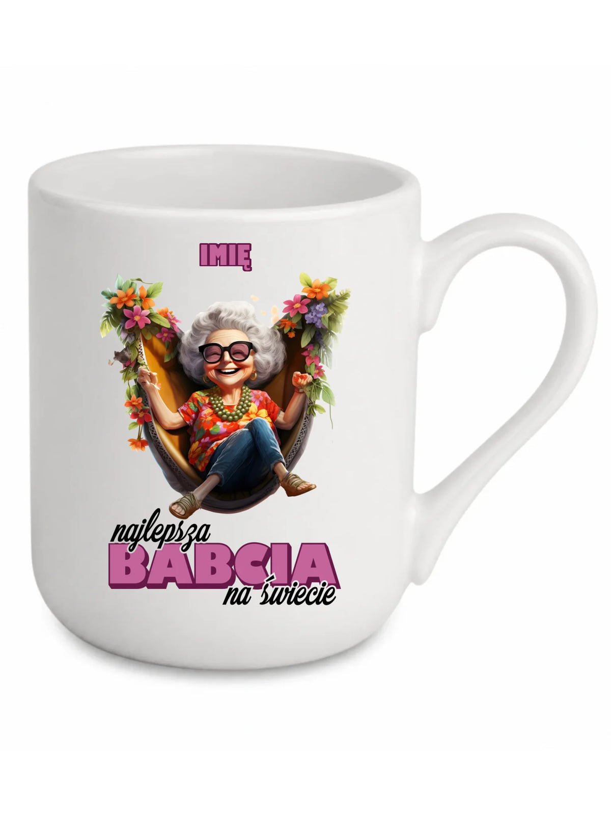 Kubek elegant dla babci - Najlepsza Babcia na świecie - personalizowany B14