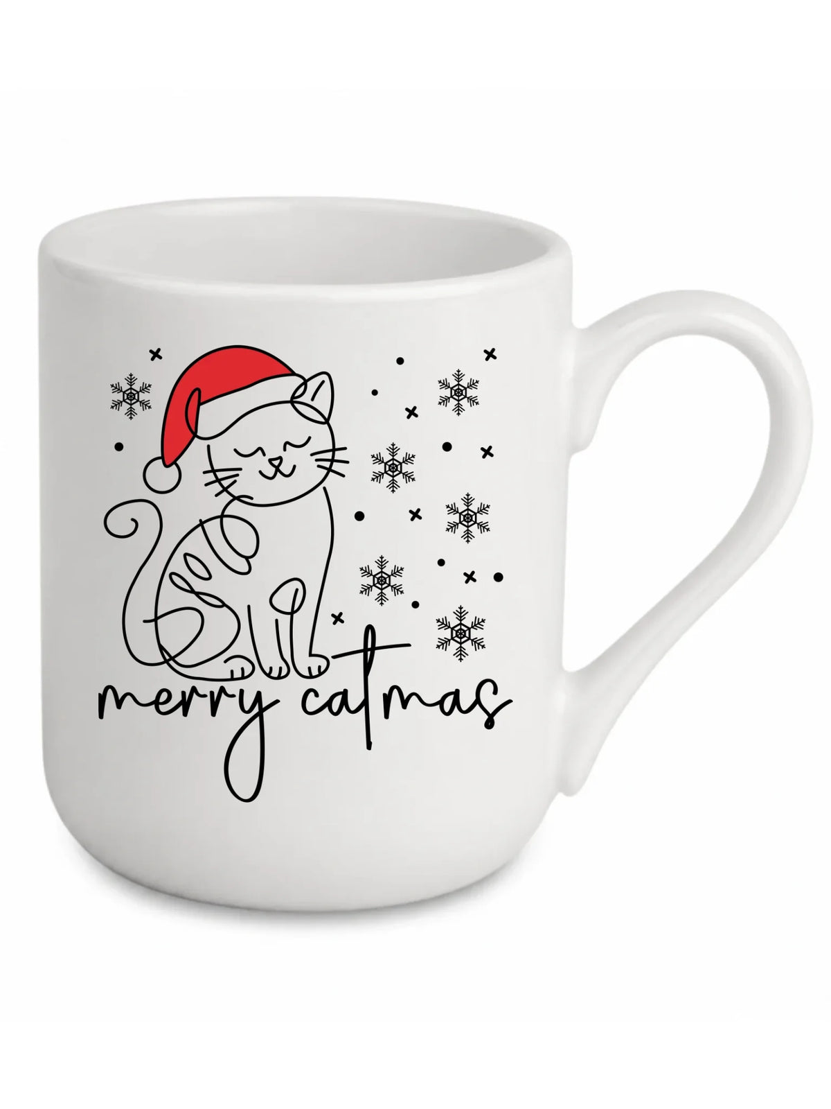 Kubek elegant świąteczny - prezent dla kociary - Merry catmas BN151