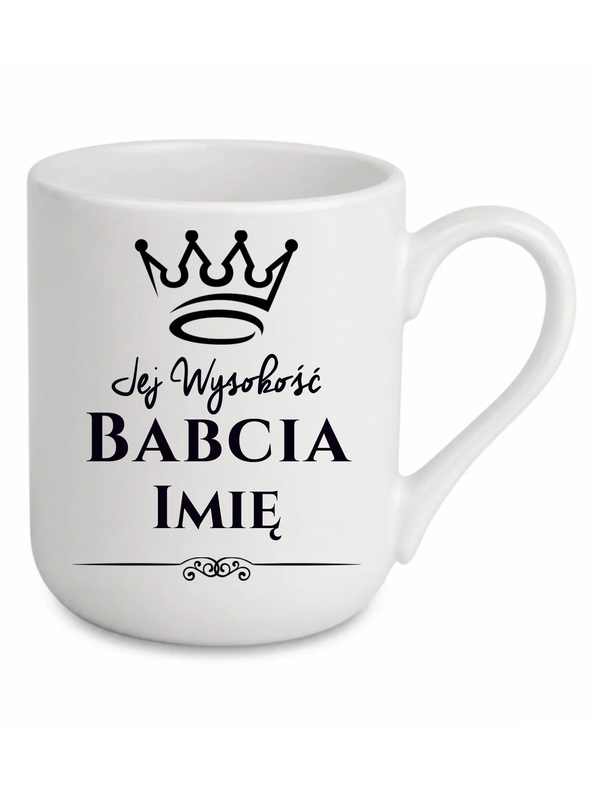Kubek elegant dla babci - Jej Wysokość Babcia - personalizowany B11