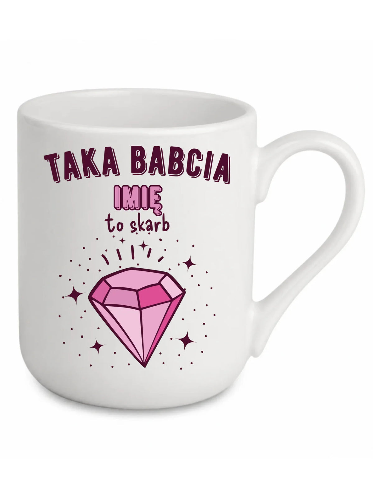 Kubek elegant dla babci - Taka Babcia to skarb - personalizowany B06