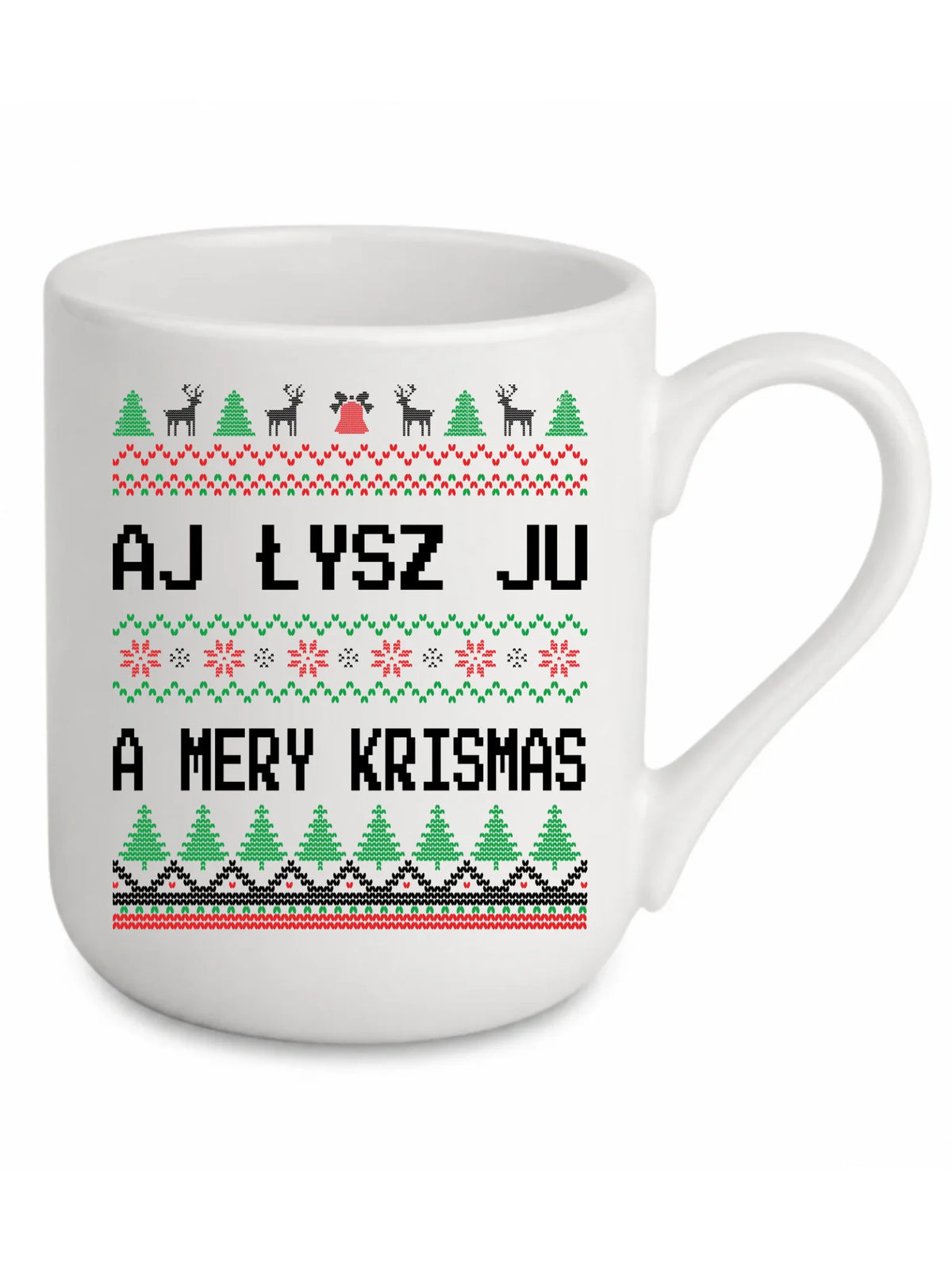 Kubek elegant świąteczny - Aj łysz ju a mery krismas BN12