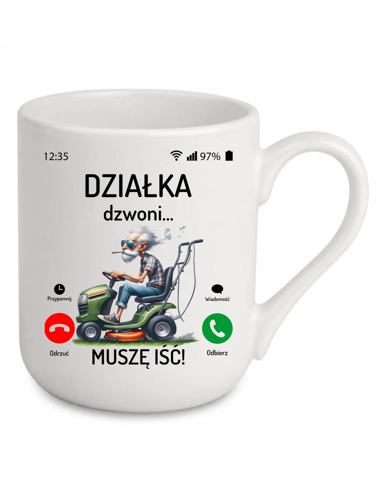 Kubek elegant dla dziadka - Działka dzwoni muszę iść D35