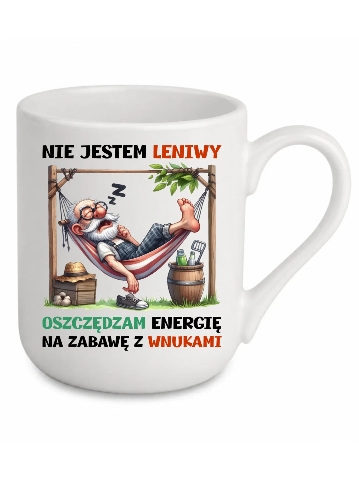 Kubek elegant dla dziadka - Nie jestem leniwy oszczędzam energię D39