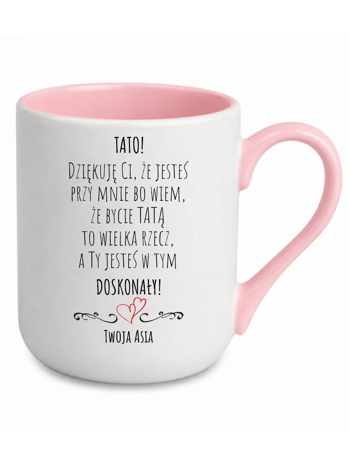 Kubek elegant dla taty z podziękowaniem - Tato jesteś doskonały - personalizowany DT19