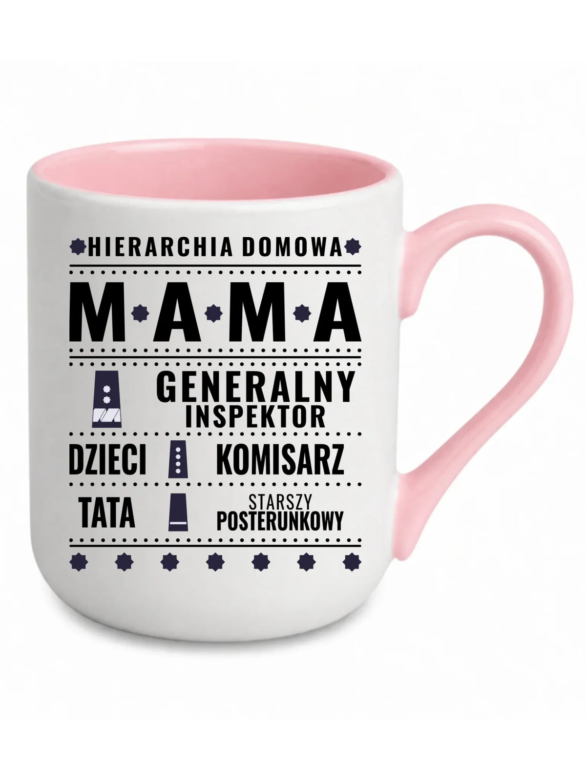 Kubek elegant dla mamy - Generał Mama Policja - personalizowany DM41