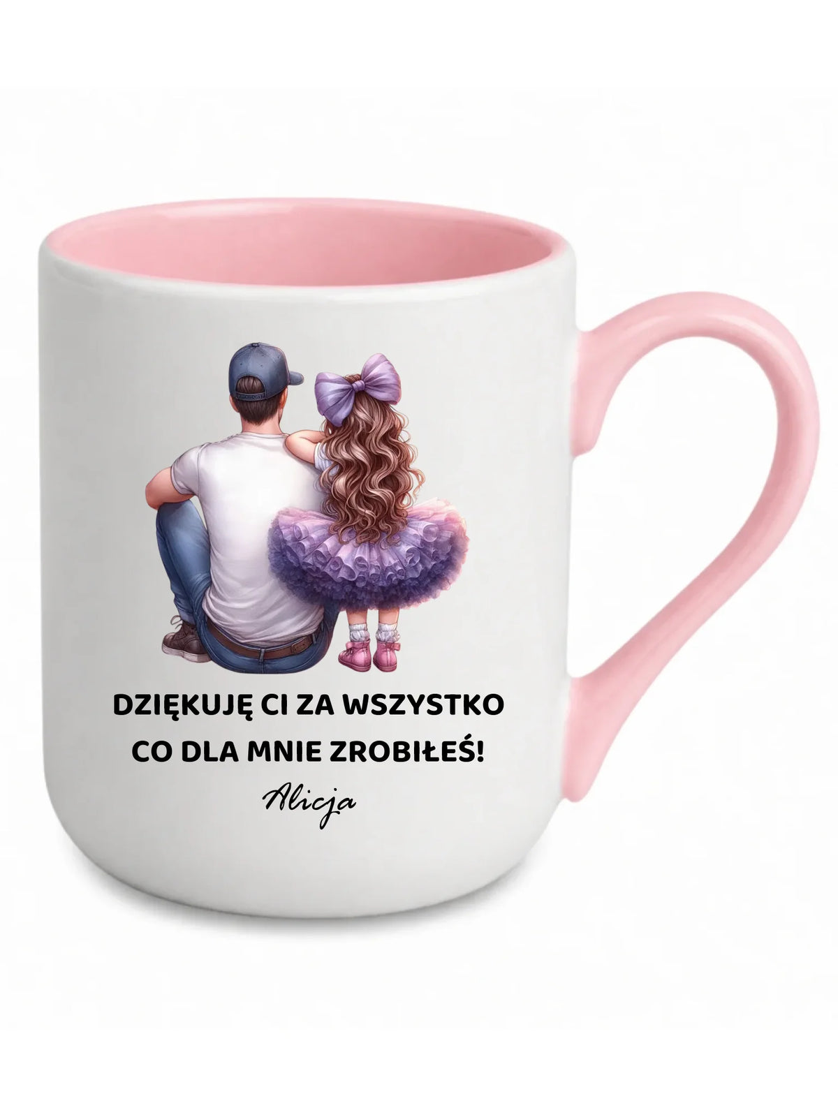 Kubek elegant dla taty od córki - Dziękuję Ci Tato - personalizowany DT14