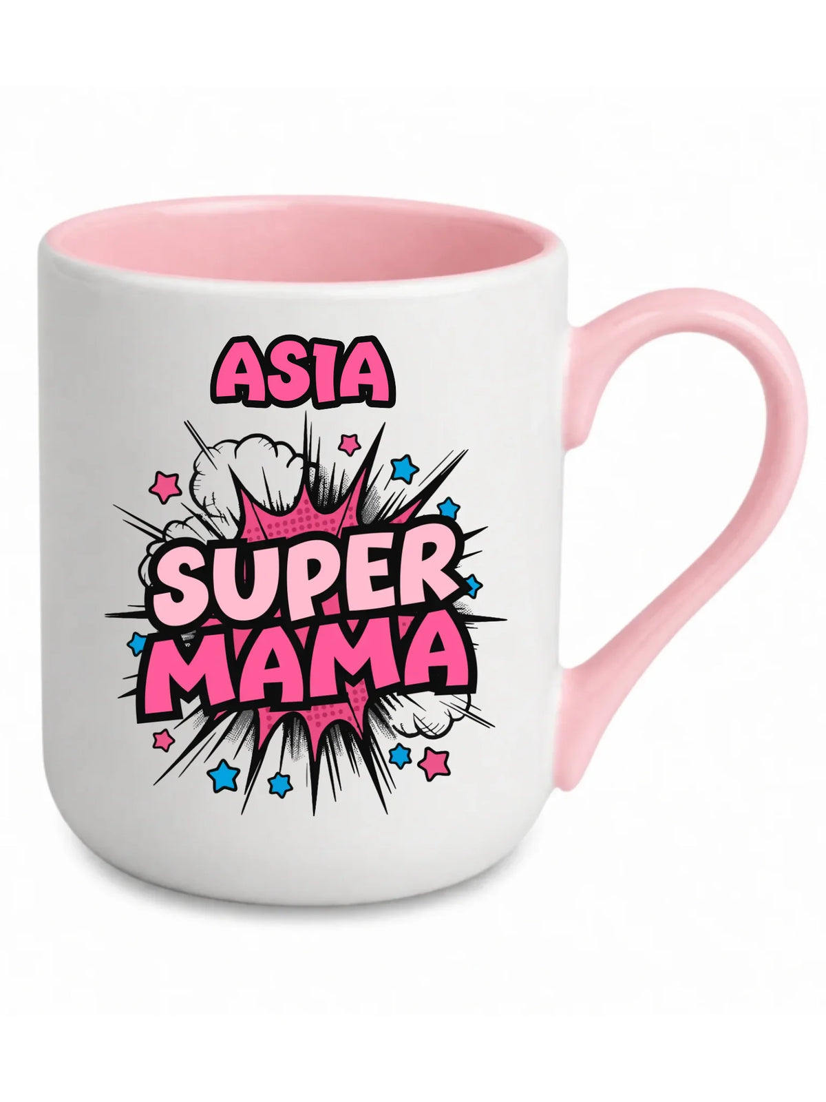Kubek elegant dla mamy z imieniem - Super Mama - personalizowany DM24