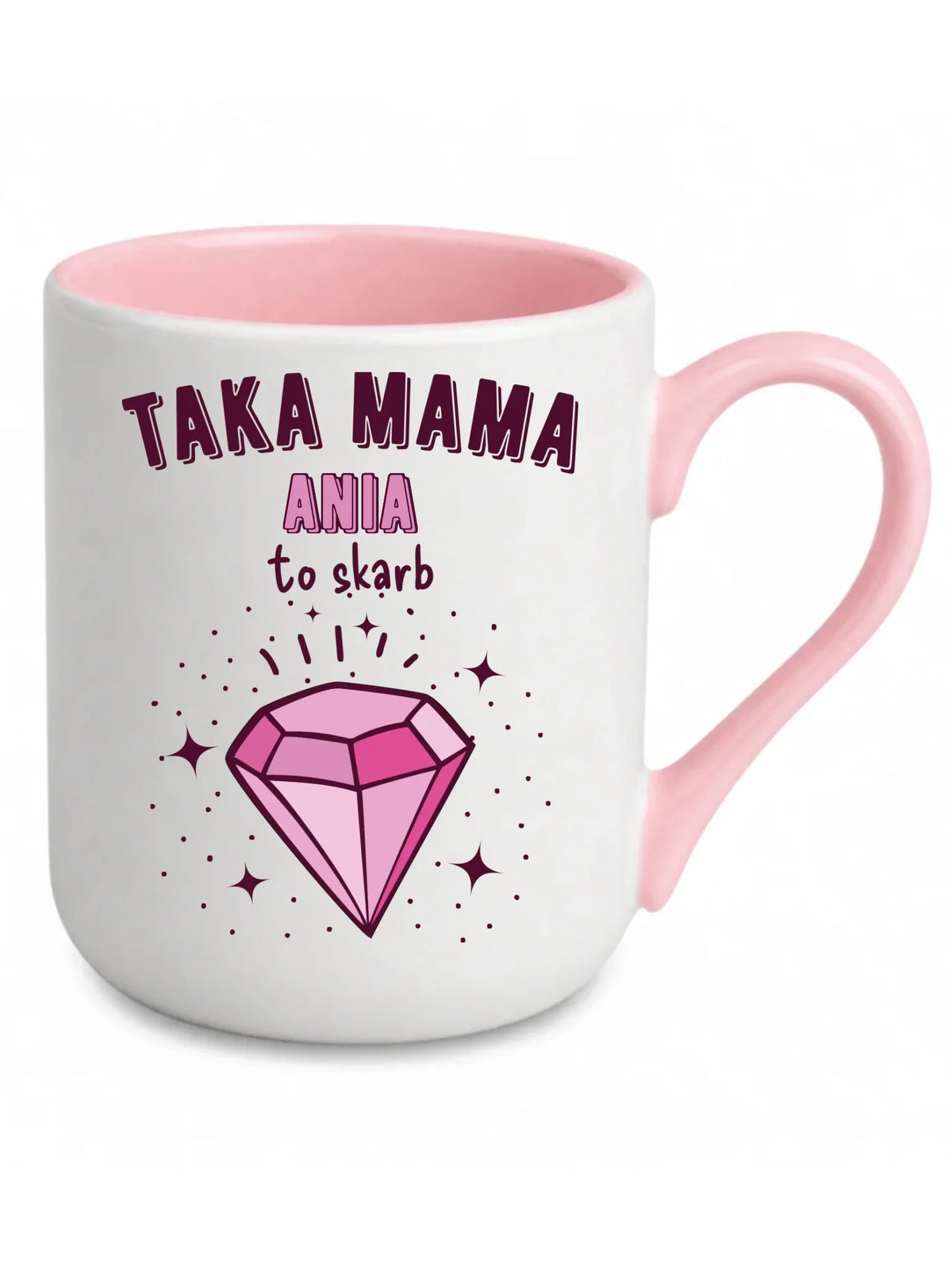 Kubek elegant z imieniem dla mamy - Taka mama to skarb - personalizowany DM18