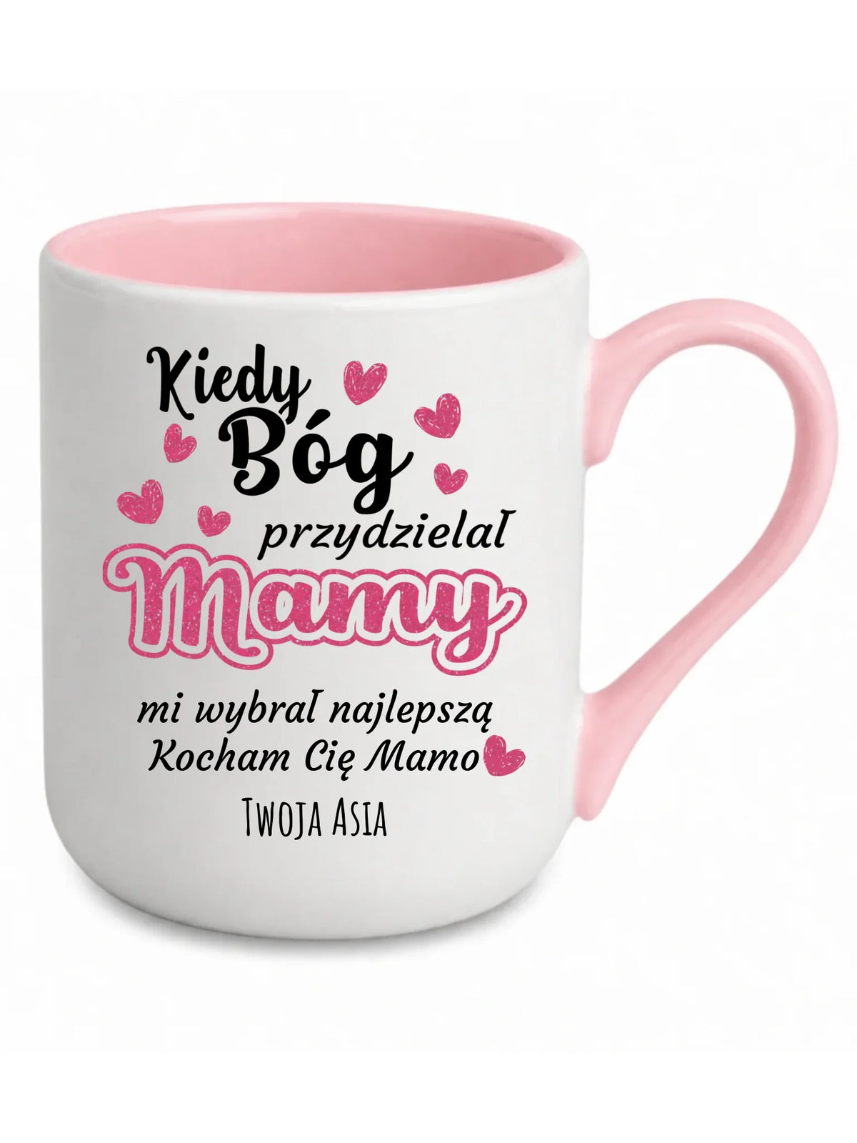 Kubek elegant dla mamy - Kiedy Bóg przydzielał mamy - personalizowany DM01