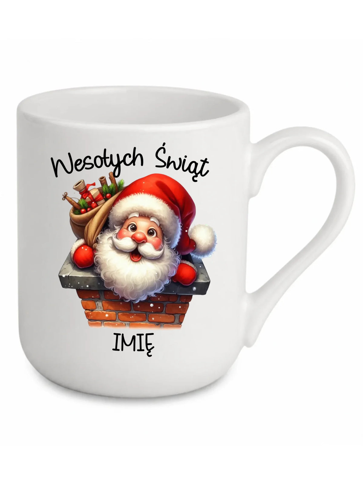 Kubek elegant świąteczny - prezent na Mikołajki Mikołaj - personalizowany BN08