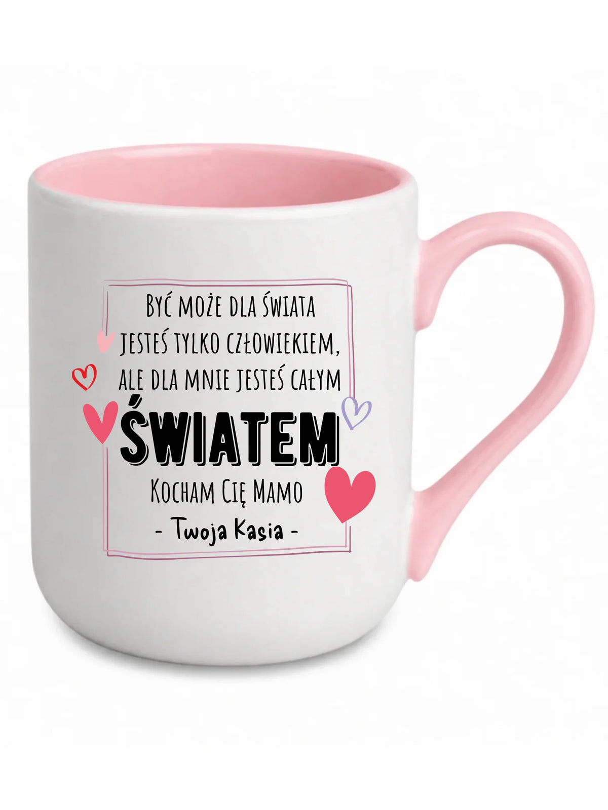 Kubek elegant dla mamy - Mamo jesteś całym Światem - personalizowany DM06