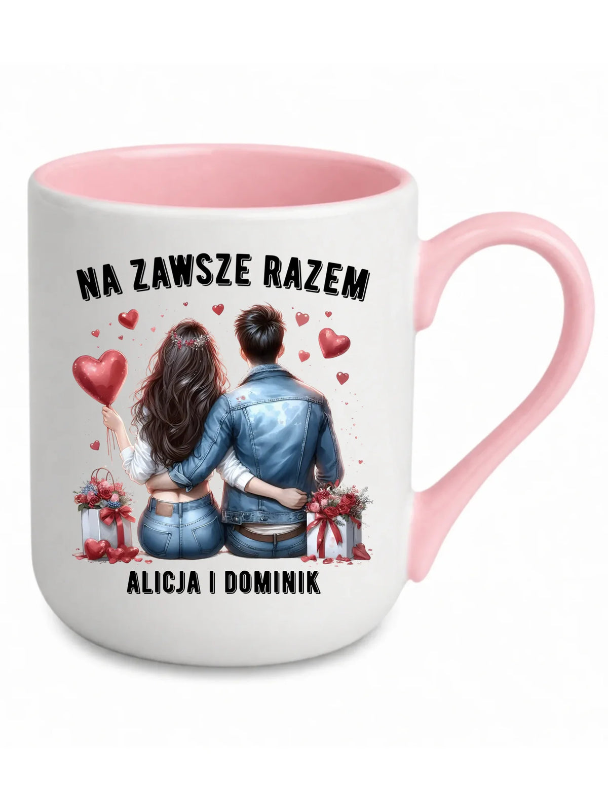 Kubek elegant dla par - Na zawsze razem - personalizowany W07