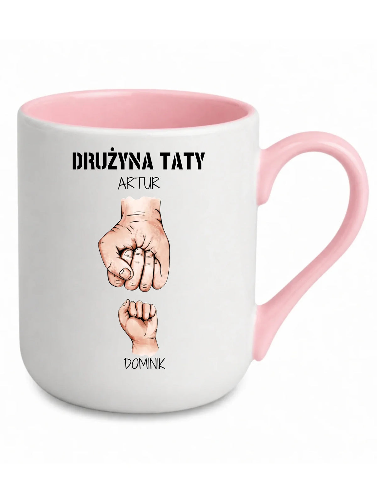 Kubek elegant dla taty - Drużyna taty 1-6 imion dzieci - personalizowany DT01
