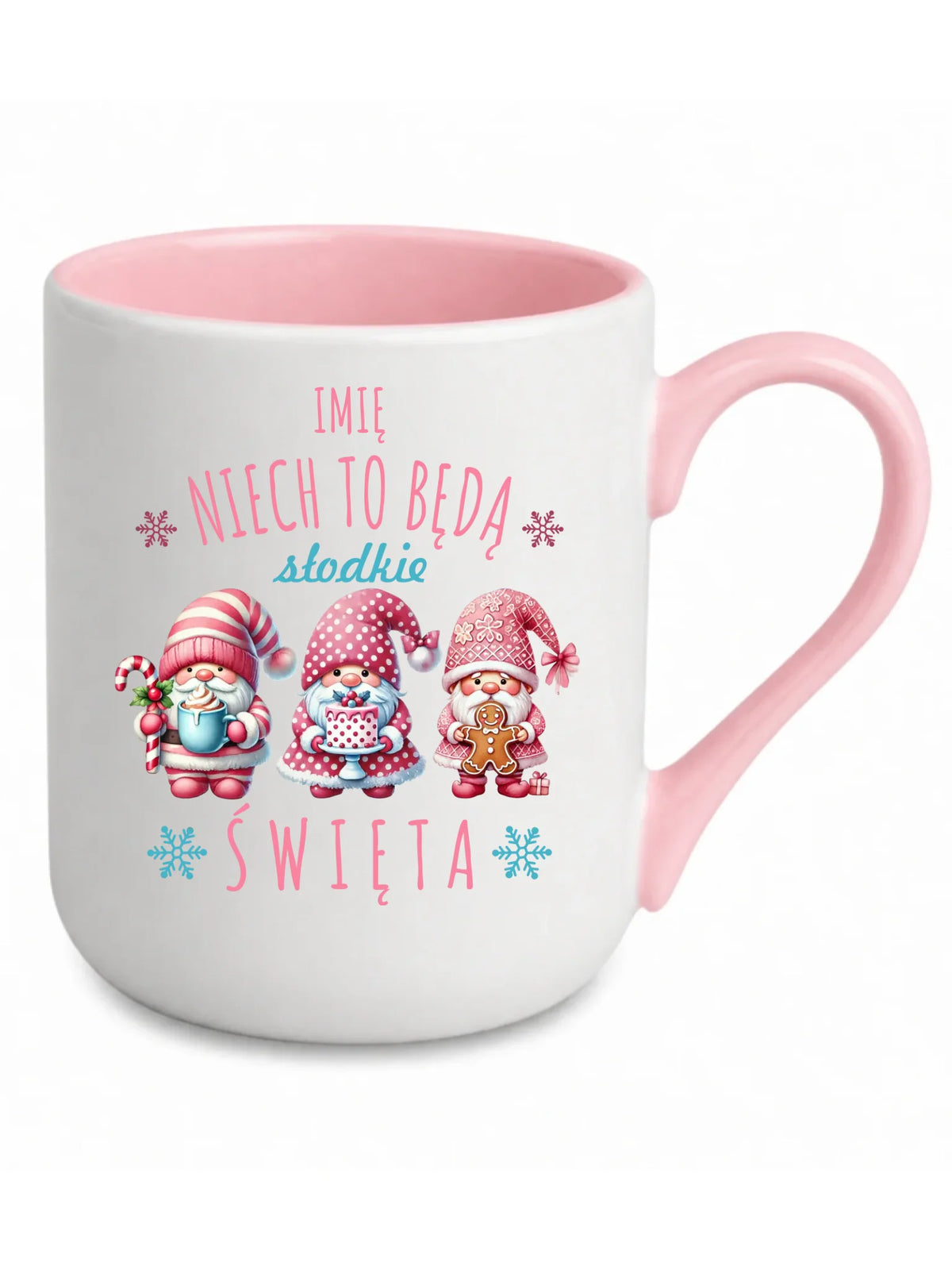Kubek elegant świąteczny - Skrzaty Słodkie Święta - personalizowany BN57