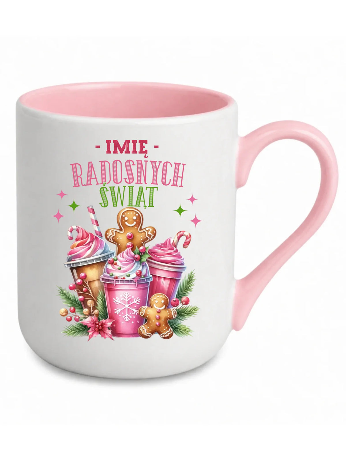 Kubek elegant świąteczny - Radosnych Świąt - personalizowany BN58