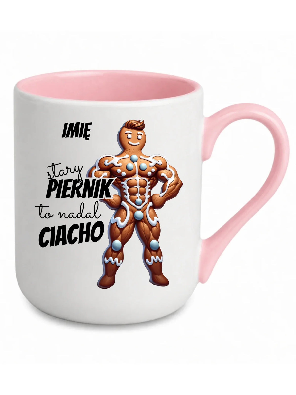 Kubek elegant świąteczny - Stary piernik to nadal ciacho - personalizowany BN23