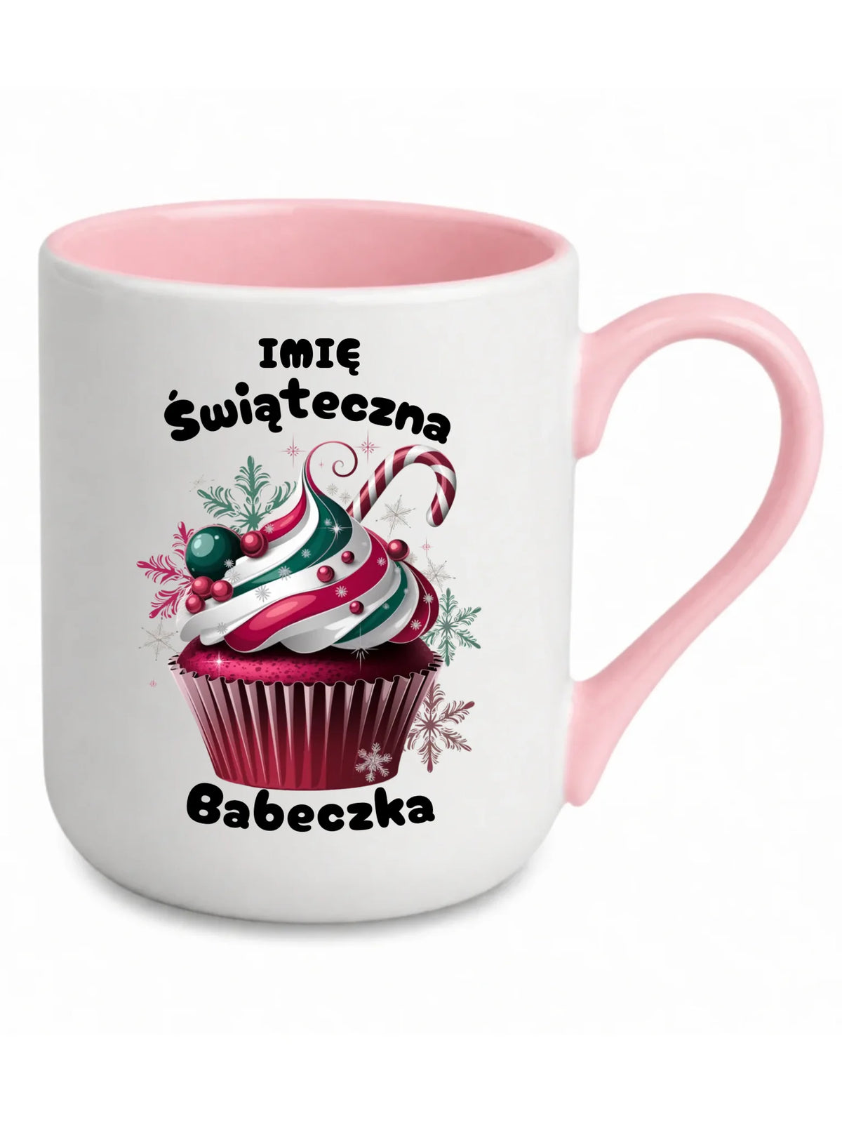 Kubek elegant na święta - Świąteczna babeczka - personalizowany BN30