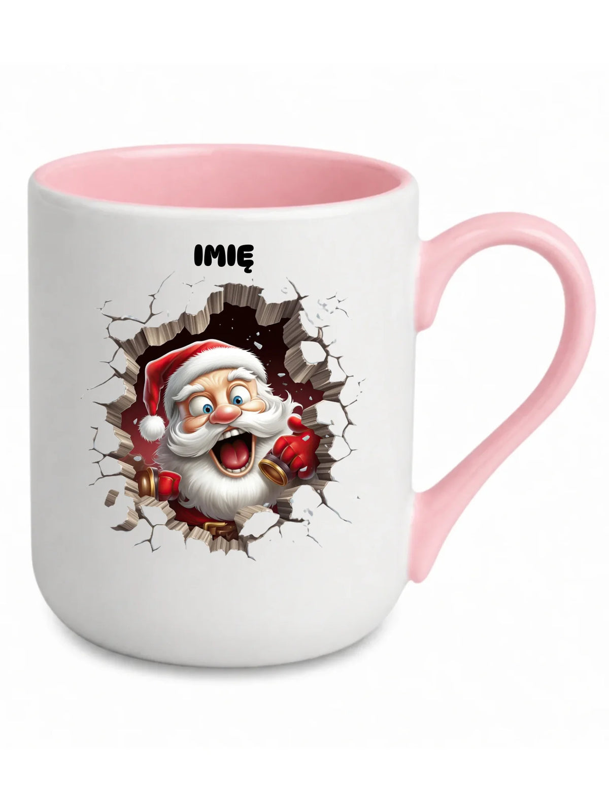 Kubek elegant świąteczny - Mikołaj 3D - personalizowany BN85