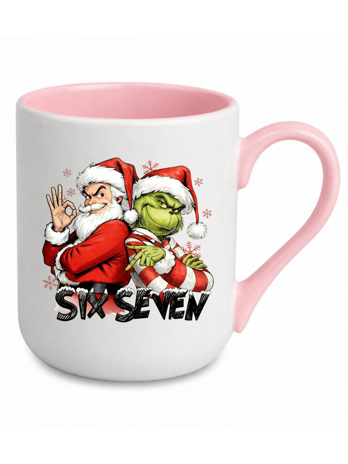 Kubek elegant świąteczny - Mikołaj i Grinch six seven 67 BN148
