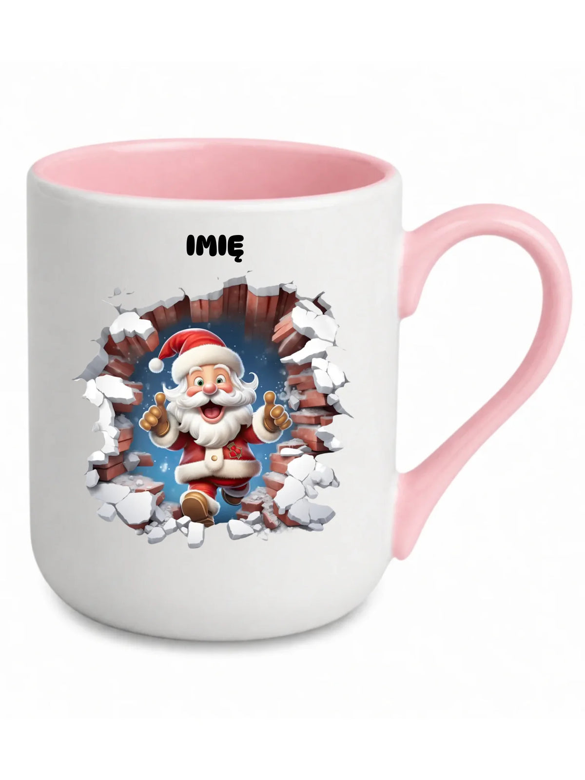 Kubek elegant świąteczny - Mikołaj 3D - personalizowana BN83