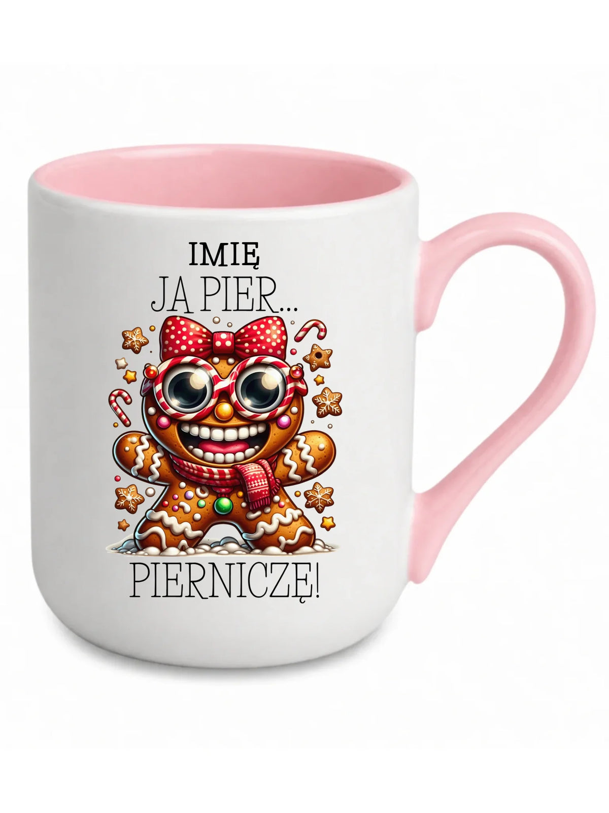 Kubek elegant świąteczny - Babeczka Ja pierniczę - personalizowany BN95