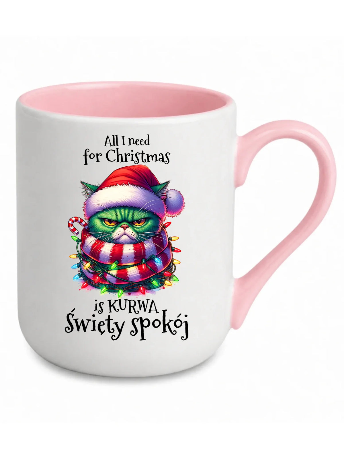 Kubek elegant świąteczny - All I need for Christmas is ku*wa święty spokój - bez cenzury BN101