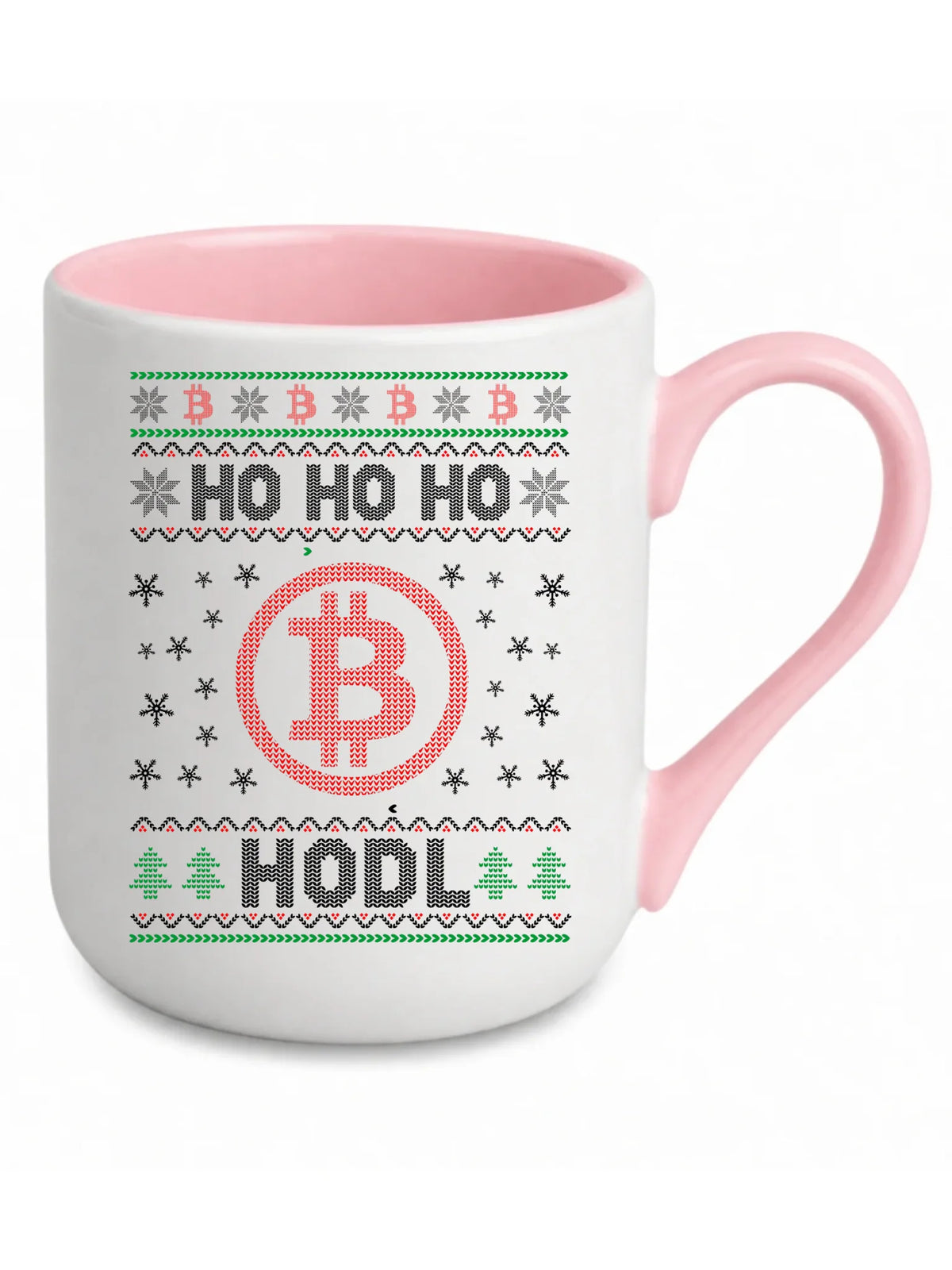 Kubek elegant świąteczny - Bitcoin - Ho Ho hodl BN103