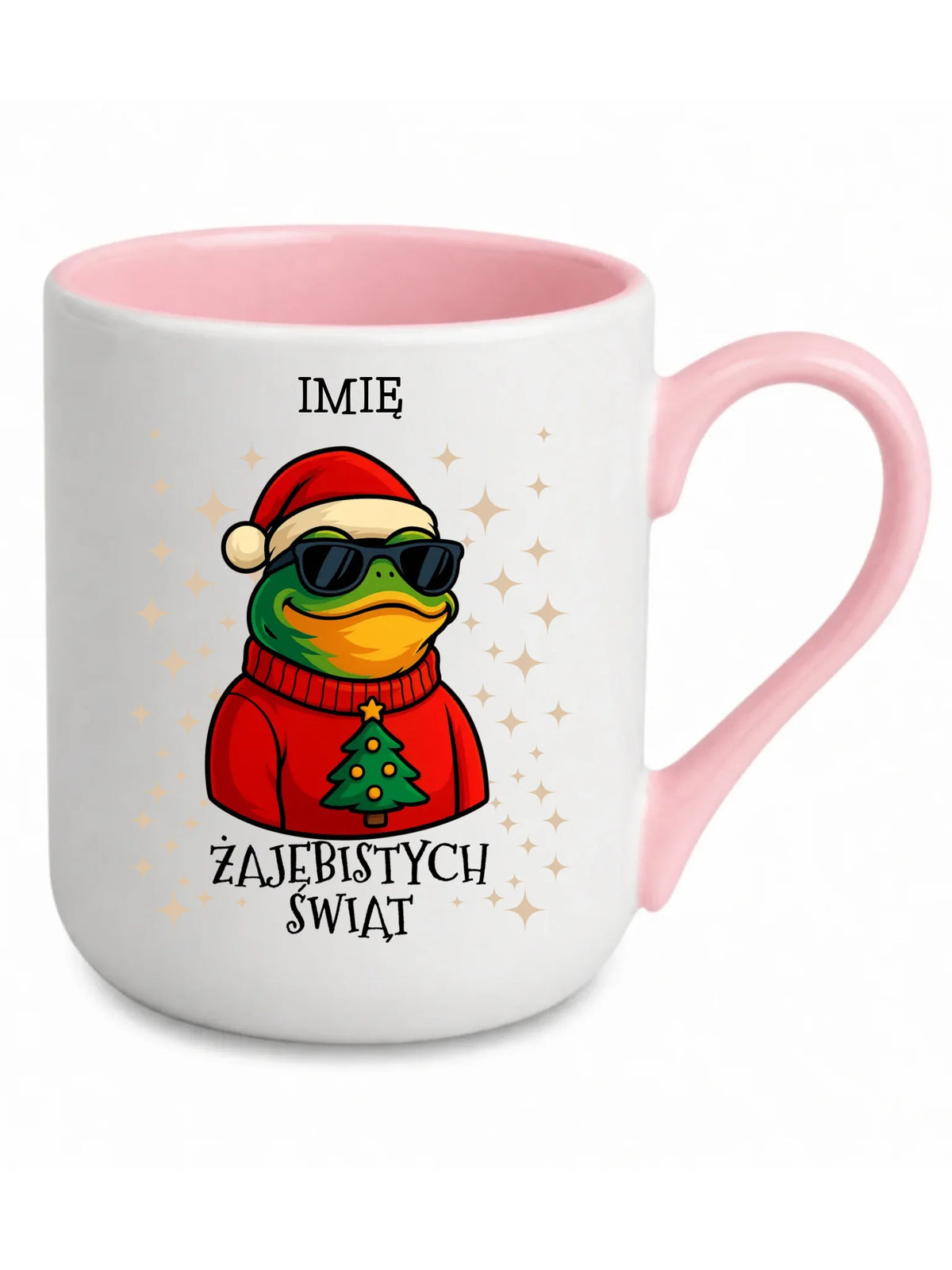 Kubek elegant świąteczny - Żajebistych Świąt - personalizowany BN144
