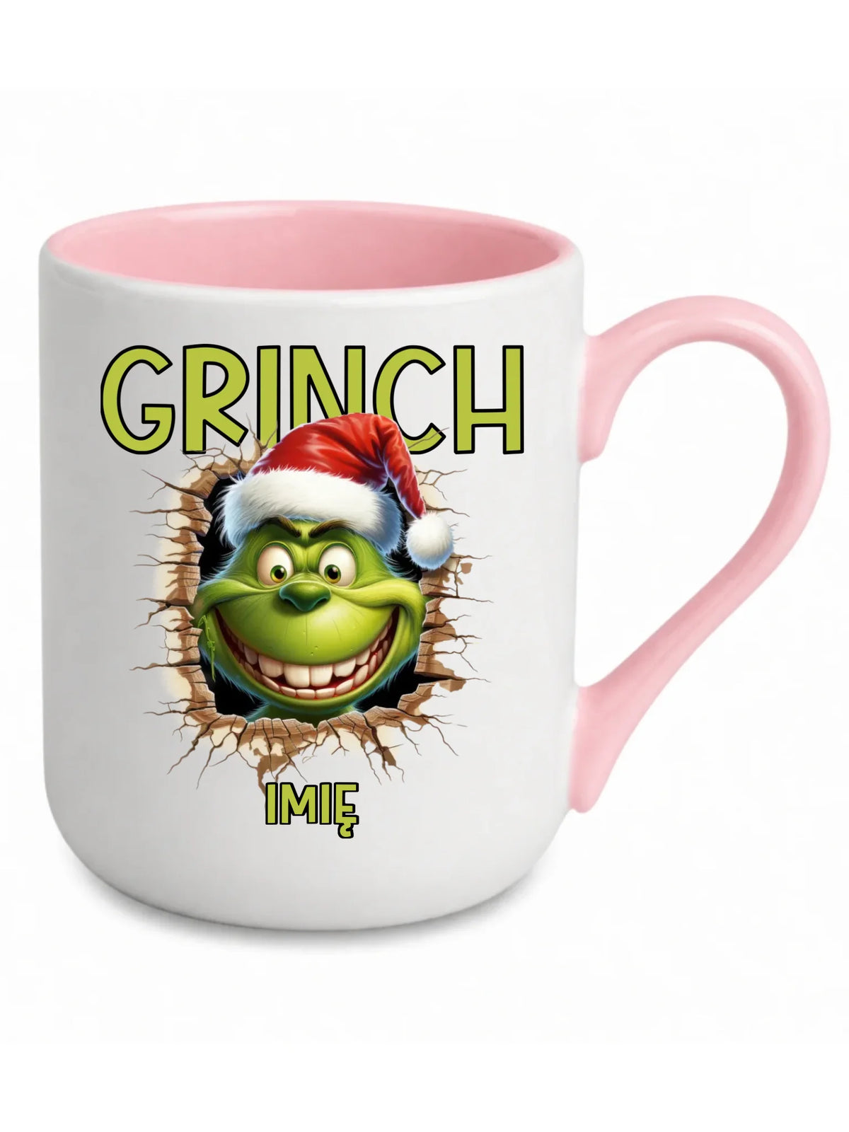 Kubek elegant świąteczny - Grinch - personalizowany BN112