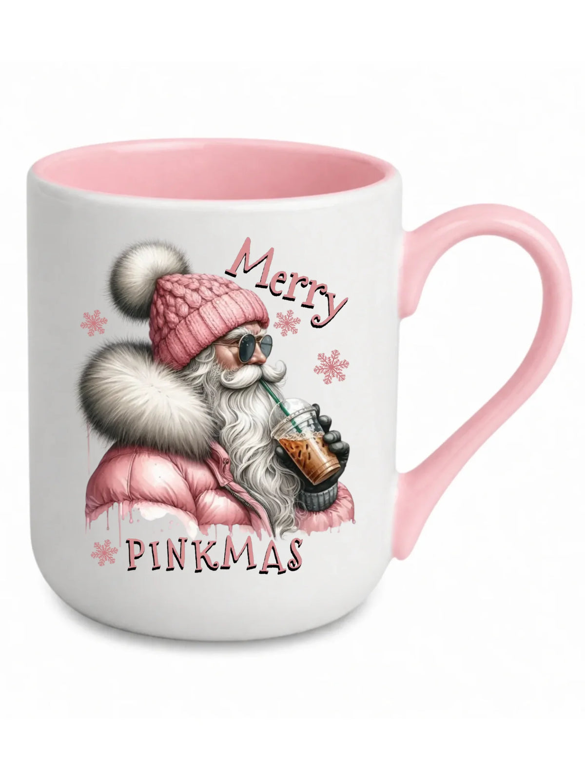 Kubek elegant świąteczny - Różowe Święta - Merry pinkmas BN117