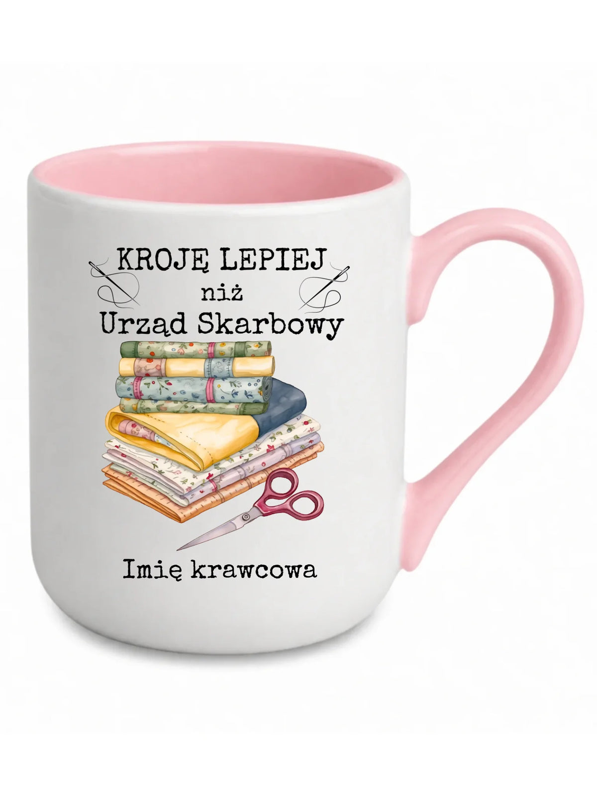 Kubek elegant szyciowy dla krawcowej - Kroję lepiej niż US - personalizowany HS33