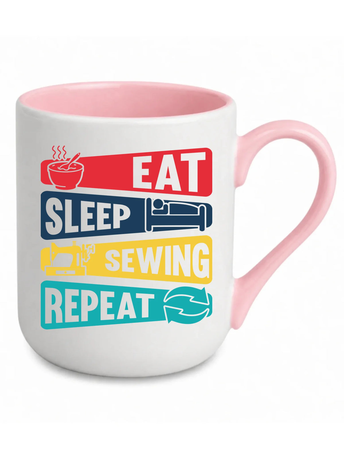 Kubek elegant szyciowy dla krawcowej - Eat sleep sewing repeat HS21