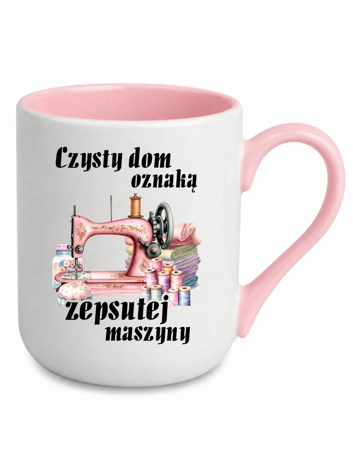 Kubek elegant szyciowy dla krawcowej - Czysty dom oznaką zepsutej maszyny HS15