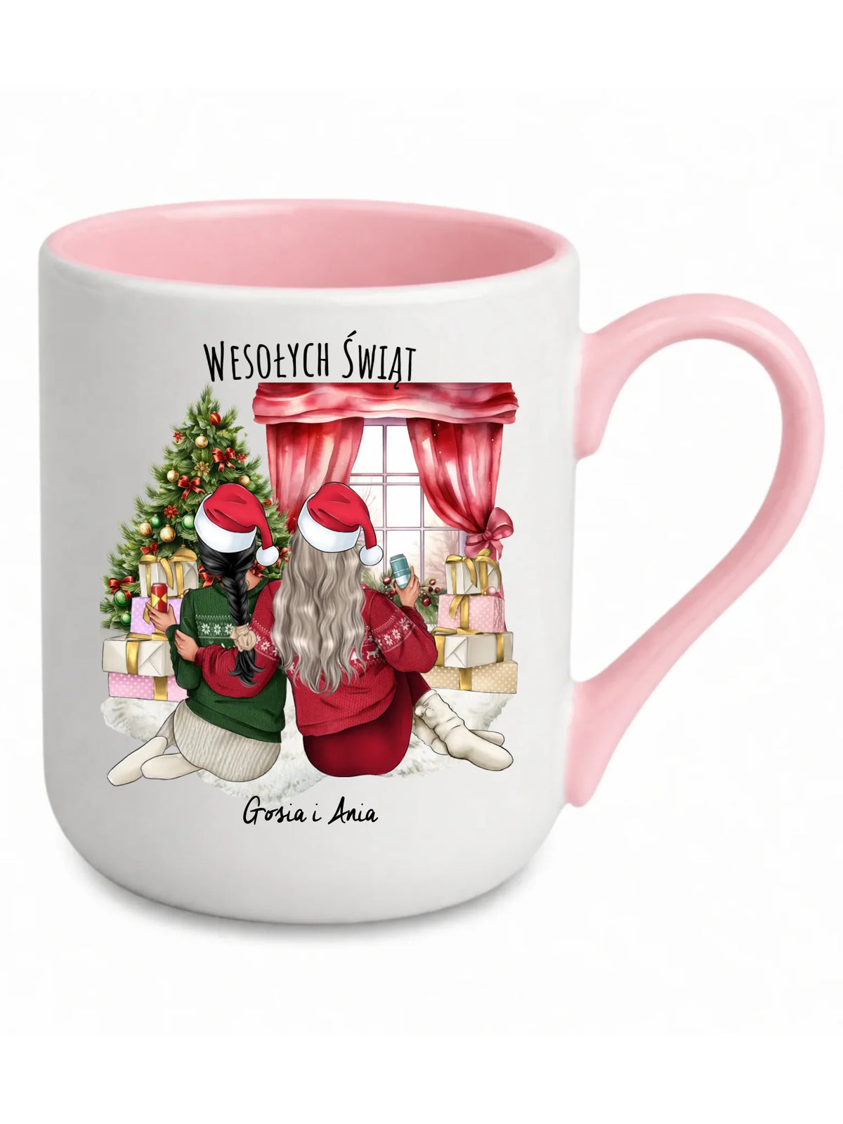 Kubek elegant świąteczny - prezent dla przyjaciółki - 2-4 przyjaciółek - personalizowany PR06