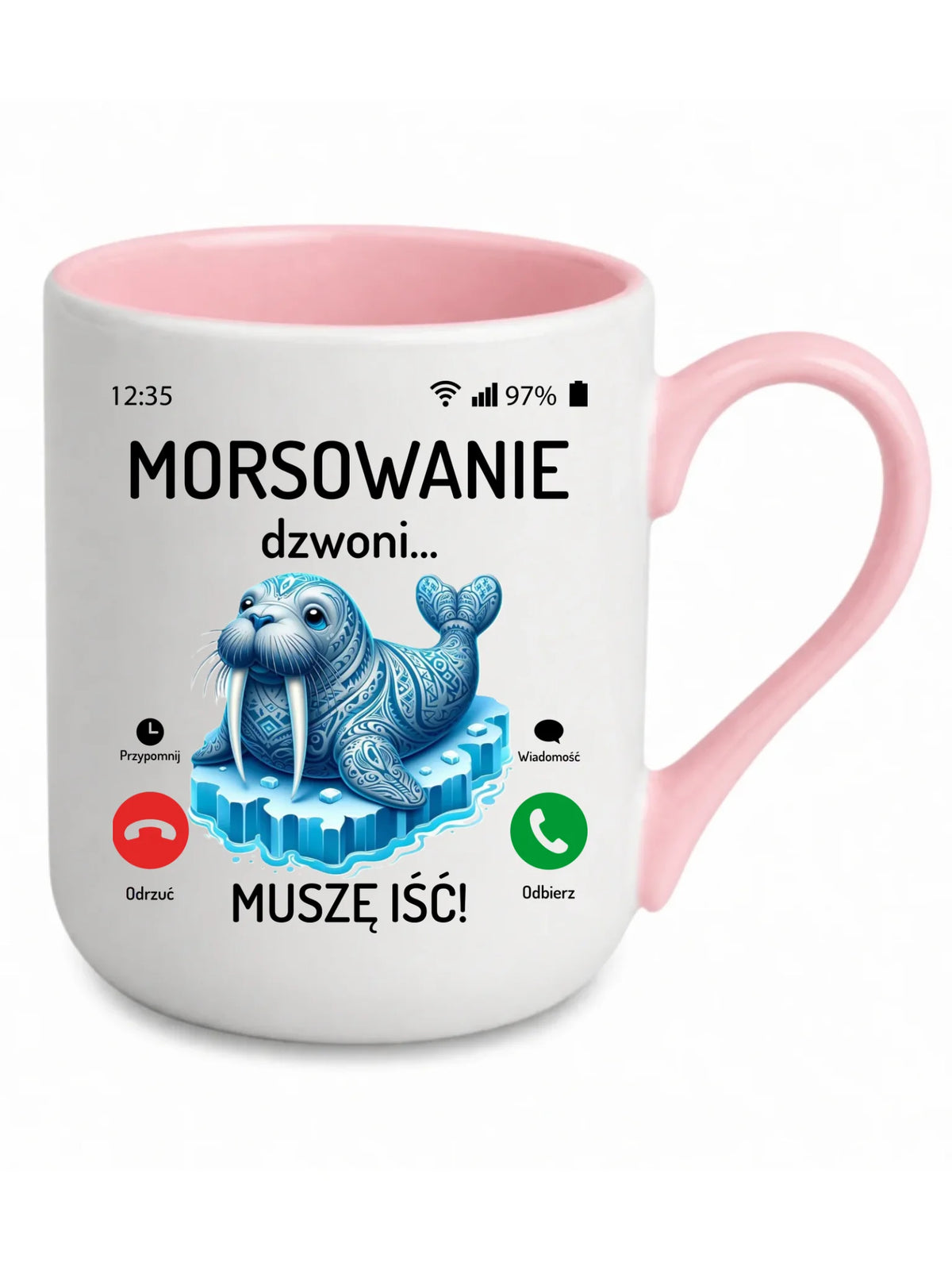 Kubek elegant - prezent dla morsa - Morsowanie dzwoni muszę iść - Mors HM04
