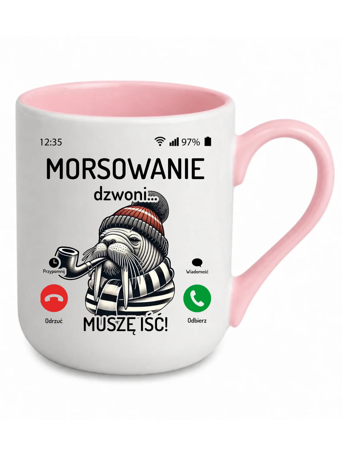 Kubek elegant - prezent dla morsa - Morsowanie dzwoni muszę iść - Mors HM19