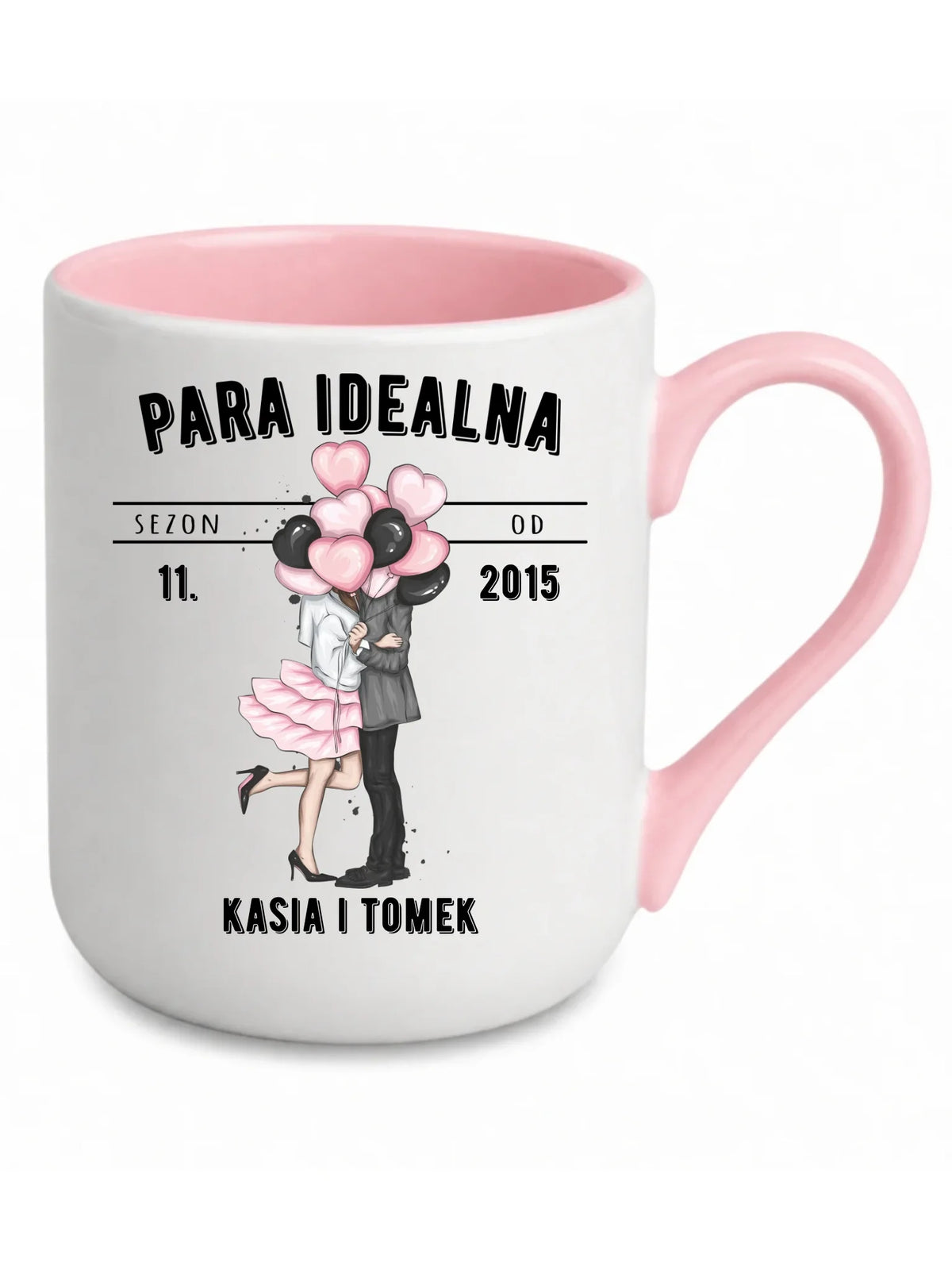 Kubek elegant dla par na rocznicę - Para idealna - personalizowany W11