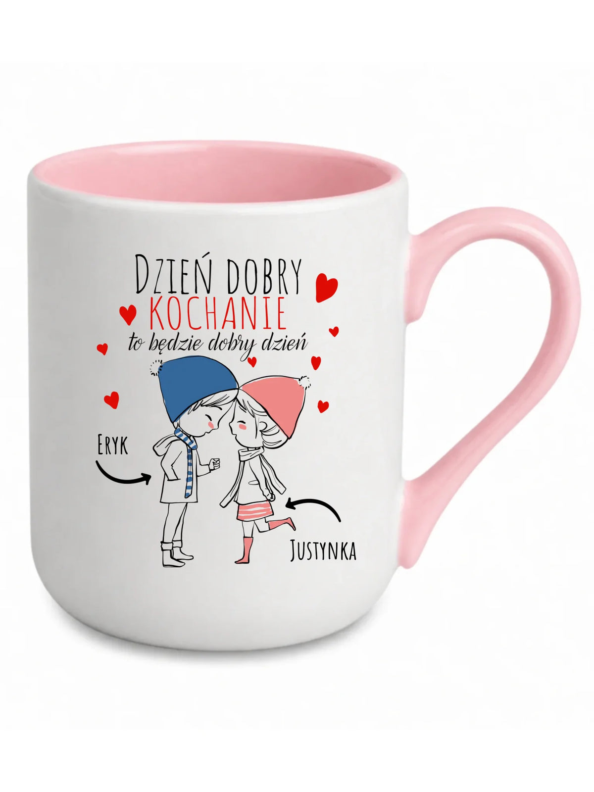 Kubek elegant dla par - Dzień dobry Kochanie - personalizowany W10
