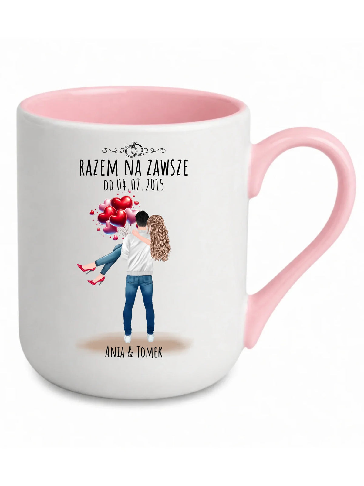 Kubek elegant dla par na rocznicę - Razem na zawsze - personalizowany W14