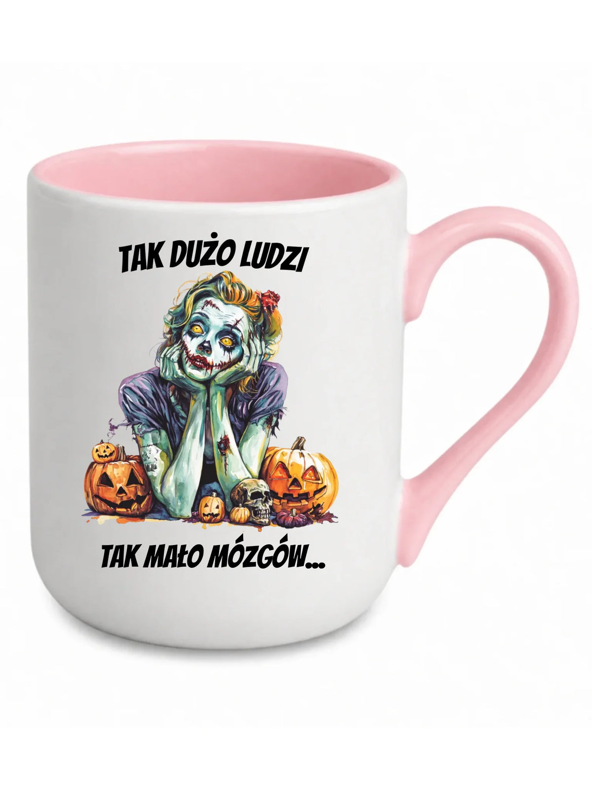 Kubek elegant na Halloween - Zombie - Tak mało mózgów HL31