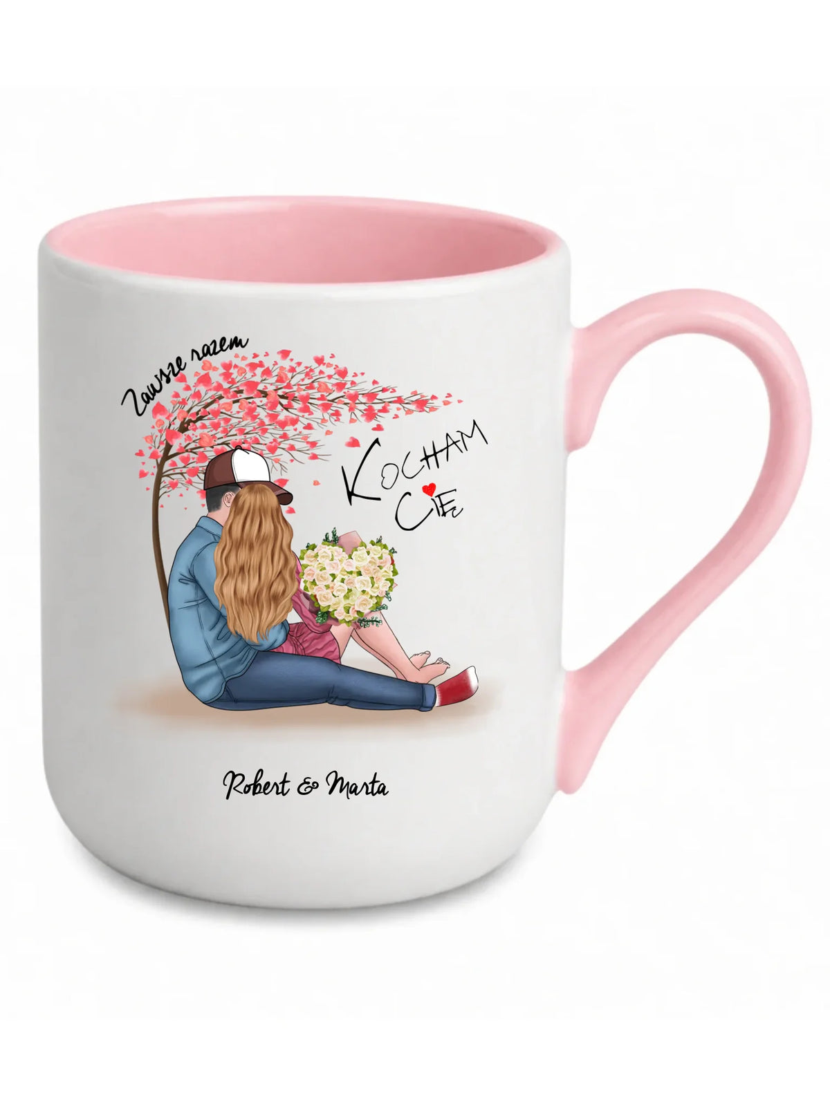 Kubek elegant dla par - Zawsze razem - personalizowany W04