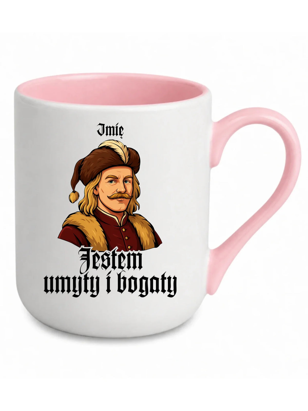 Kubek elegant - Jestem umyty i bogaty - dla fanów serialu 1670 - personalizowany H60