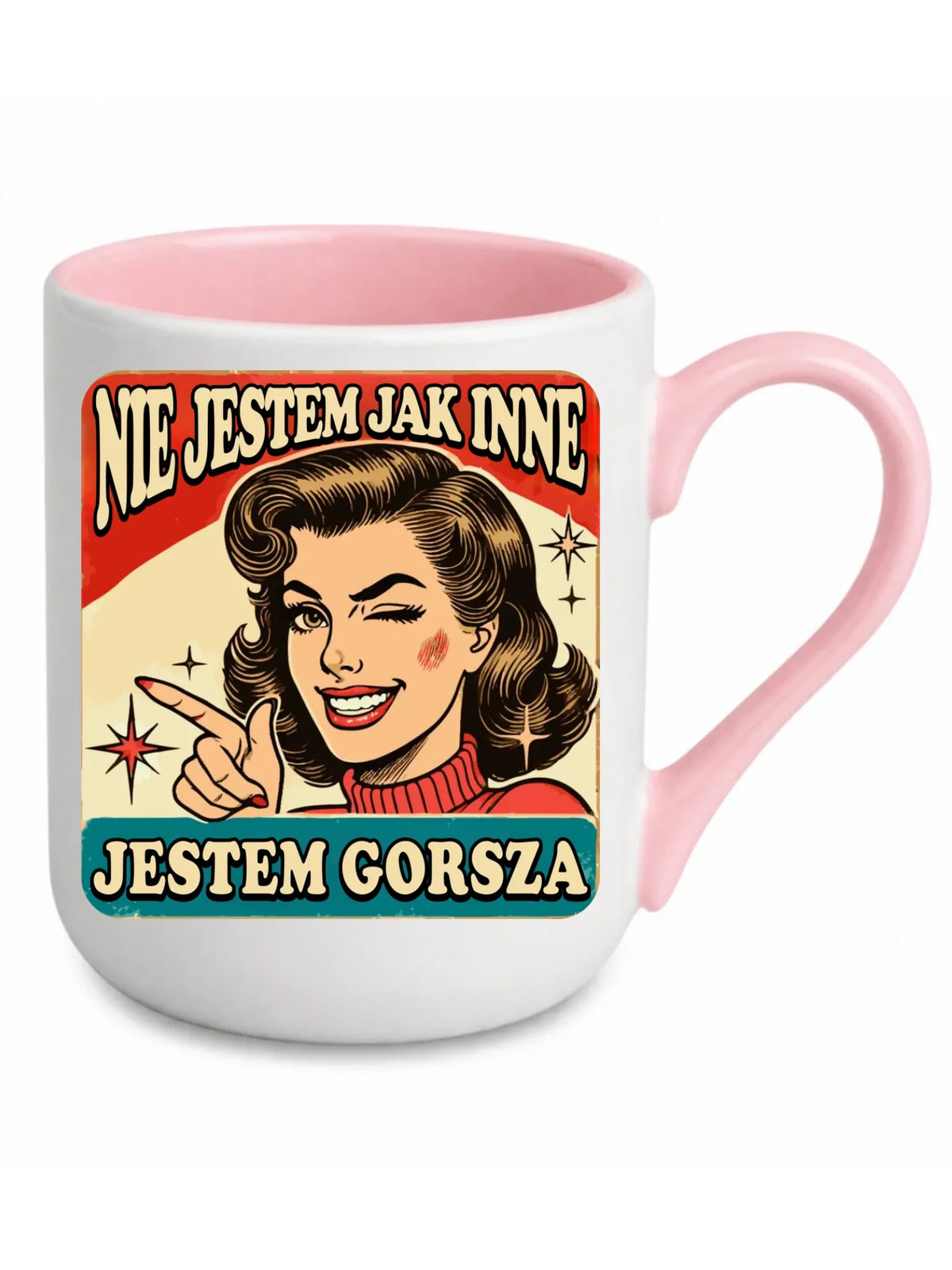 Kubek elegant - Nie jestem jak inne, jestem gorsza - w stylu retro DZ07