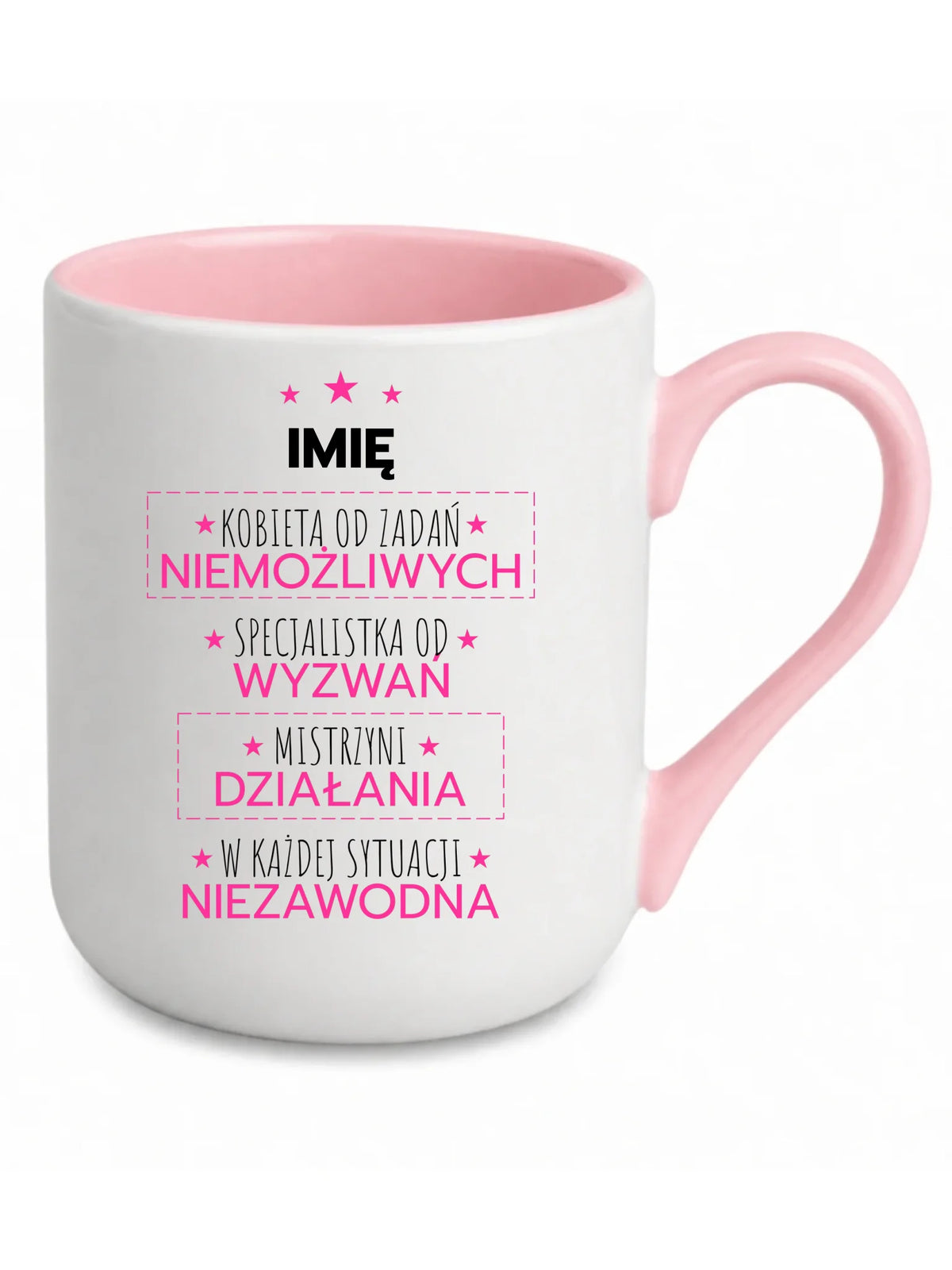 Kubek elegant - Kobieta od zadań niemożliwych - personalizowany DZ19