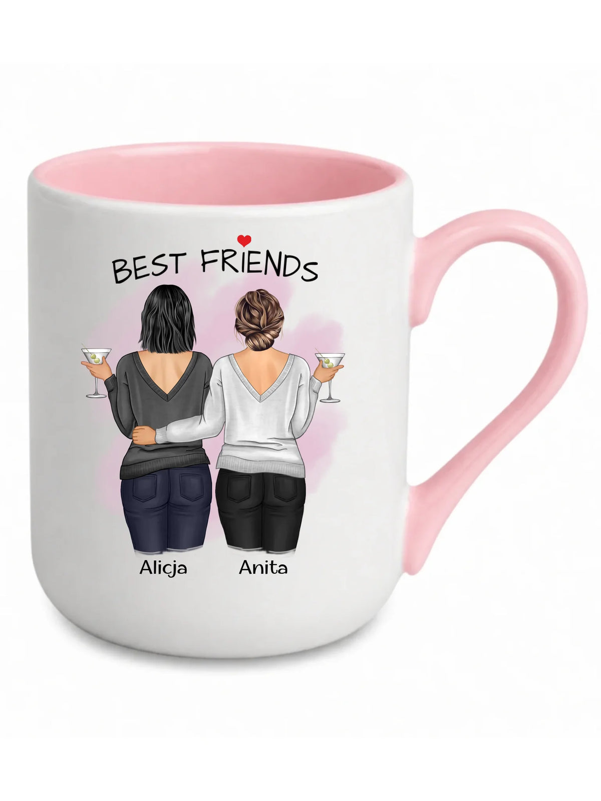 Kubek elegant - prezent dla przyjaciółki - Best Friends - personalizowane postacie 2-4 osoby PR03