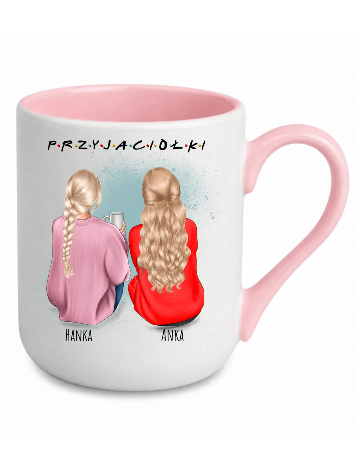 Kubek elegant - prezent dla przyjaciółki - personalizowane postacie 2-4 osoby PR02